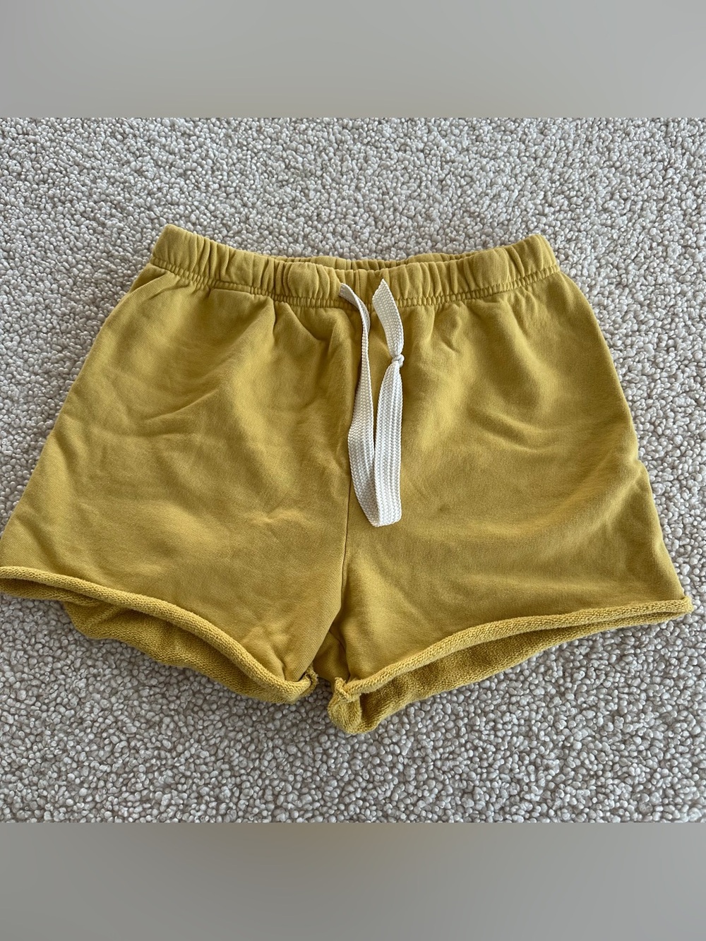 MOTHER The Bender Short Fray Move It Yellow Shorts Size M